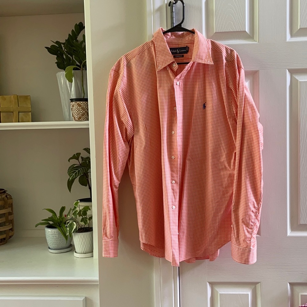 Orange button down RLP xl